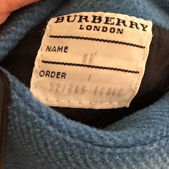 ❤FREE SHIPPING Burberry 100% Wool Blue Coat - Picture 6 of 12